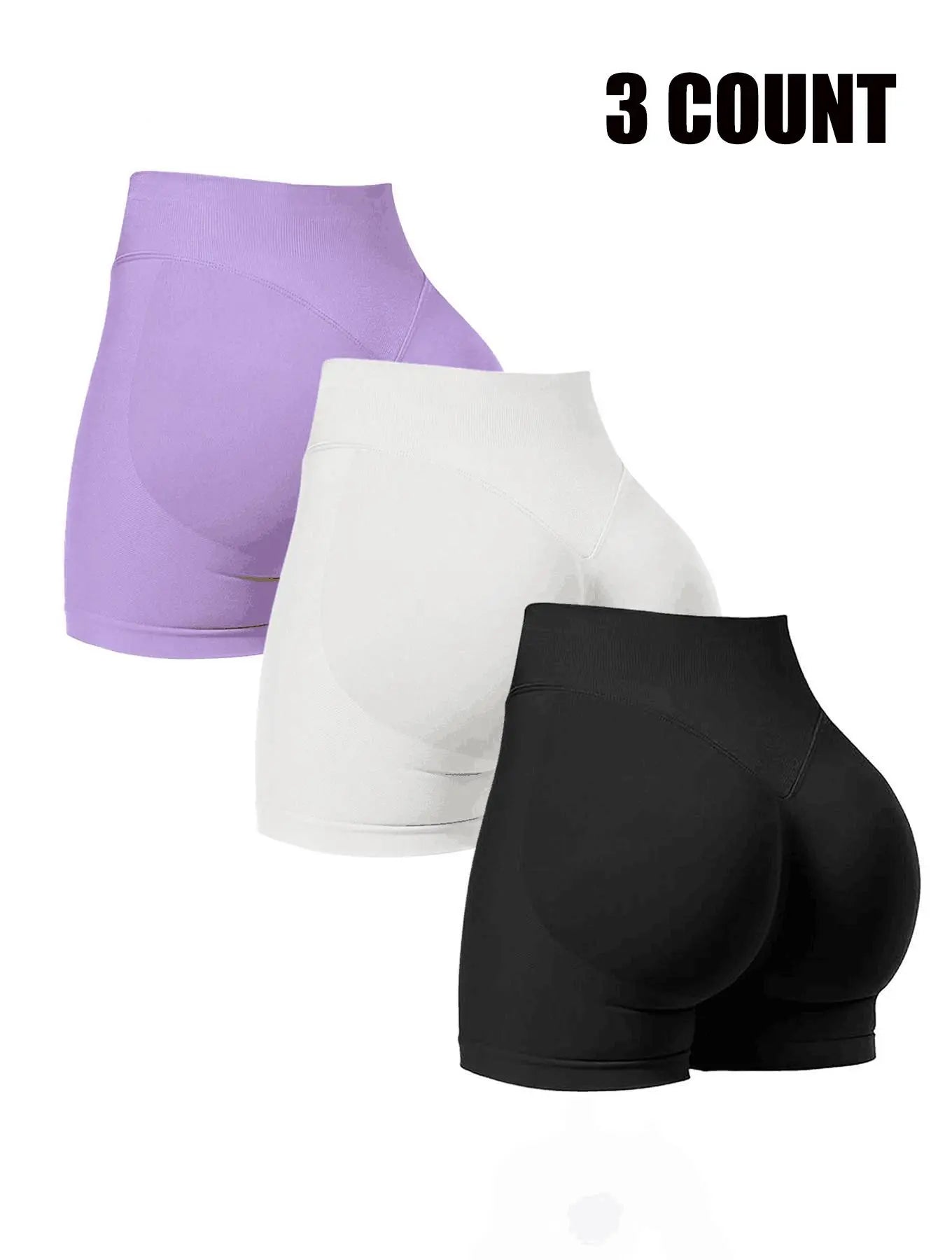Seamless Shorts for Women, Invisible Scrunch Butt Lifting Gym Booty Biker Shorts, Breathable Comfortable High Stretch Skinny Shorts, Gym Shorts, Ladies Sportswear for Indoor Outdoor Wear, Athletic Shorts, High Waist Shorts