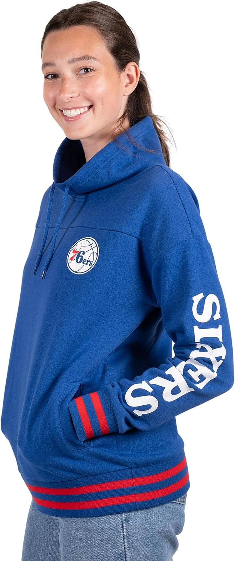 Women'S NBA Official Fleece Hoodie Pullover Sweatshirt Funnel Neck