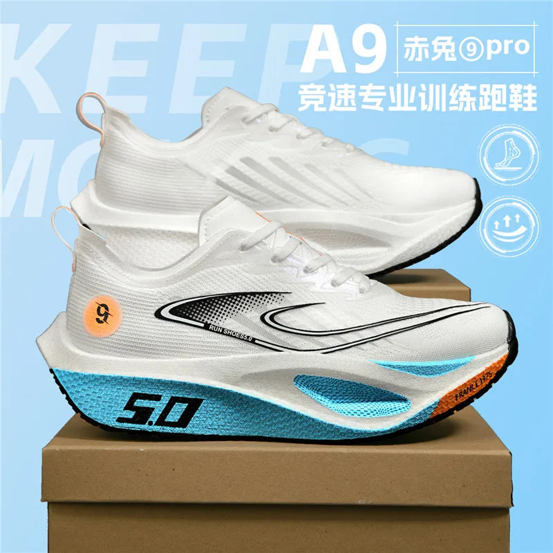 Running Shoes Speciality Carbon Board Marathon Men Sports Breathable Lightweight Women'S Comfortable Athletic Nonskid Sneakers﻿