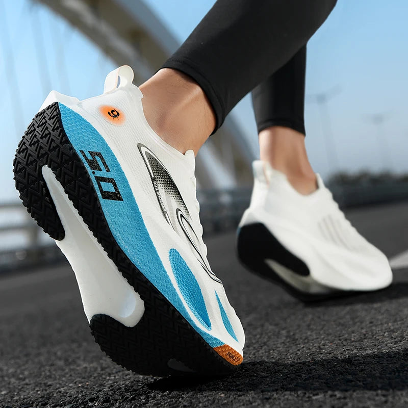 Running Shoes Speciality Carbon Board Marathon Men Sports Breathable Lightweight Women'S Comfortable Athletic Nonskid Sneakers﻿